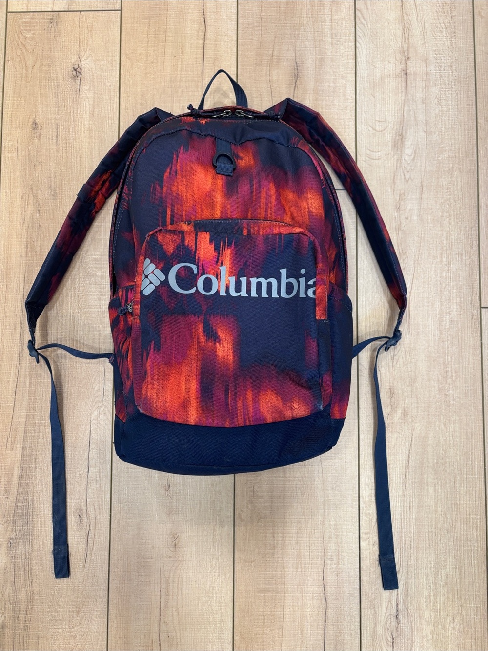 Columbia Red and Orange Graphic Backpack